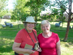 Anna Leggatt and Marion Jarvie in John's Garden at Ashwood Nurseries