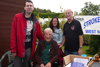 volunteers from Stroke Support, West Midlands at John's Garden Open Day