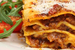 Home-made lasagne: a popular choice