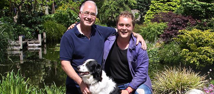Adam (right) with John and Willow