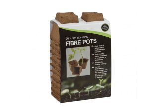 Garland Fibre Pots 20 x 6cm square.-0